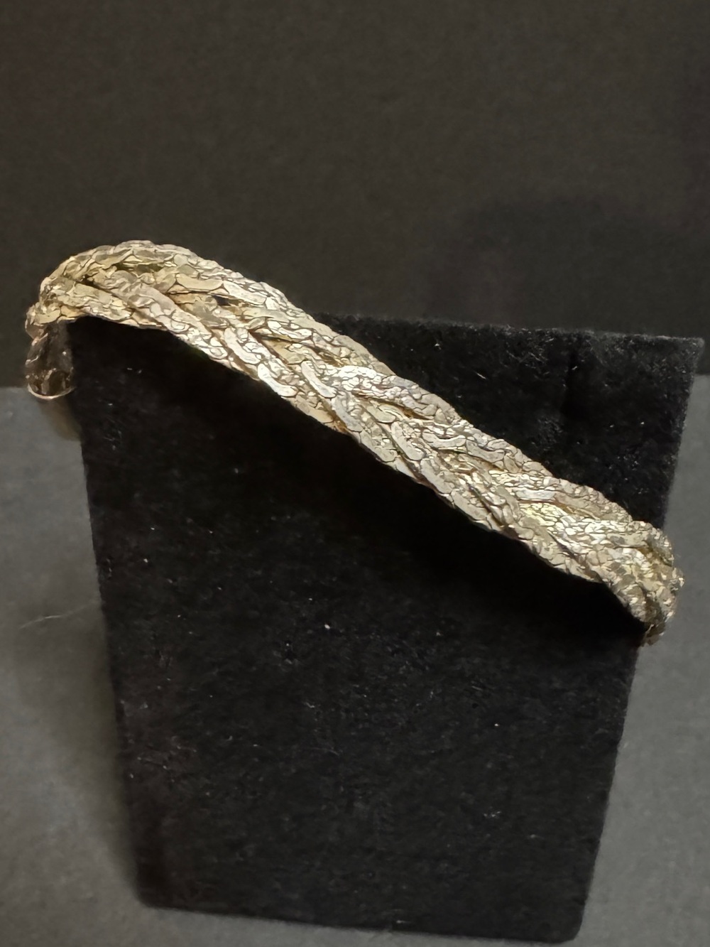 Woven Metallic Silver Women’s Bracelet